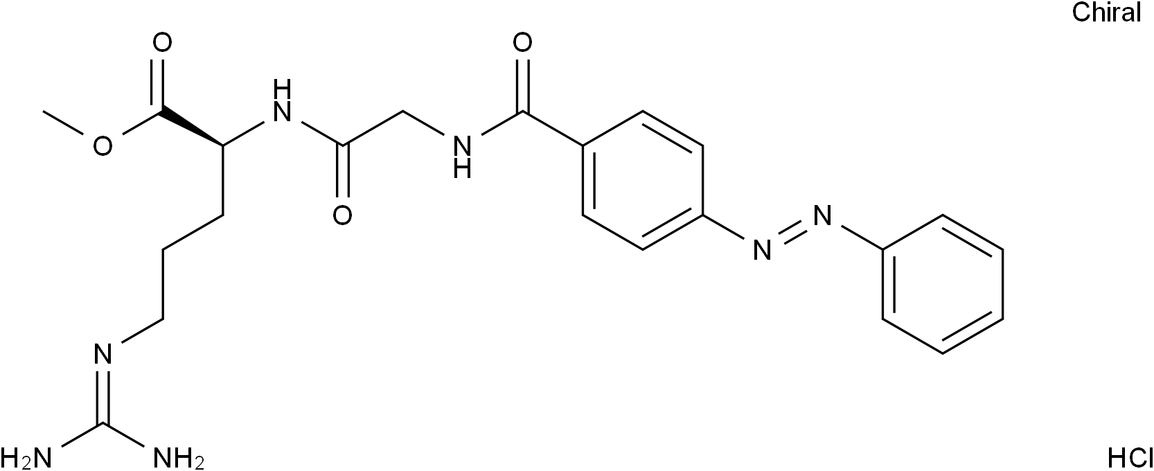 phenylazobenzoylglycylargininemethylether