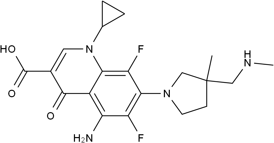 (ccn(c1)c2=c(c(=c3c(=c2f)n(c=c(c3=o)c(=o)o)c4cc4)n)f)cncsmiles